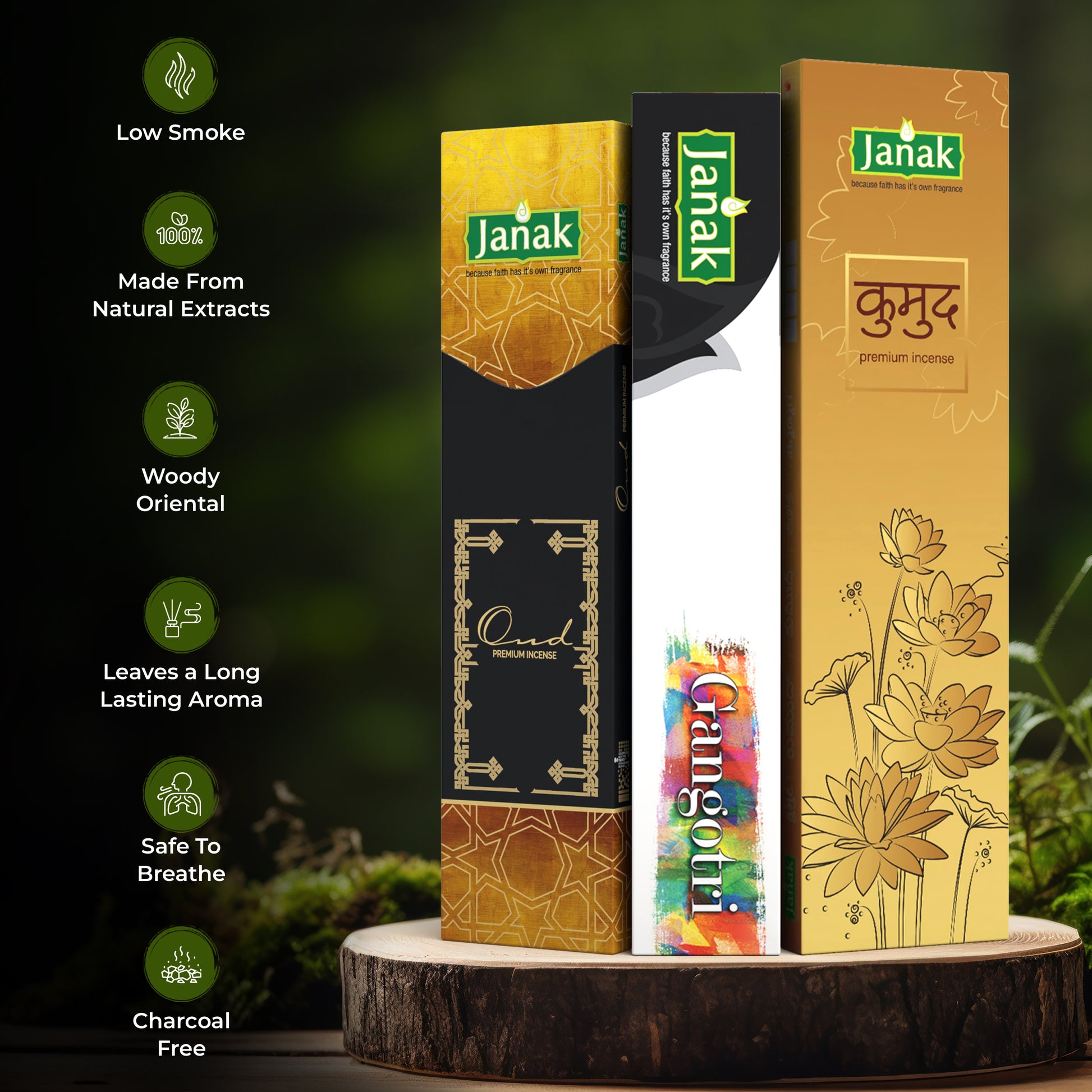 A perfect mix of three timeless fragrances, this Best Trio Incense Sticks Combo is ideal for daily prayers, meditation, or just relaxing at home. Long-lasting aroma, low smoke, and soothing vibes in every stick.