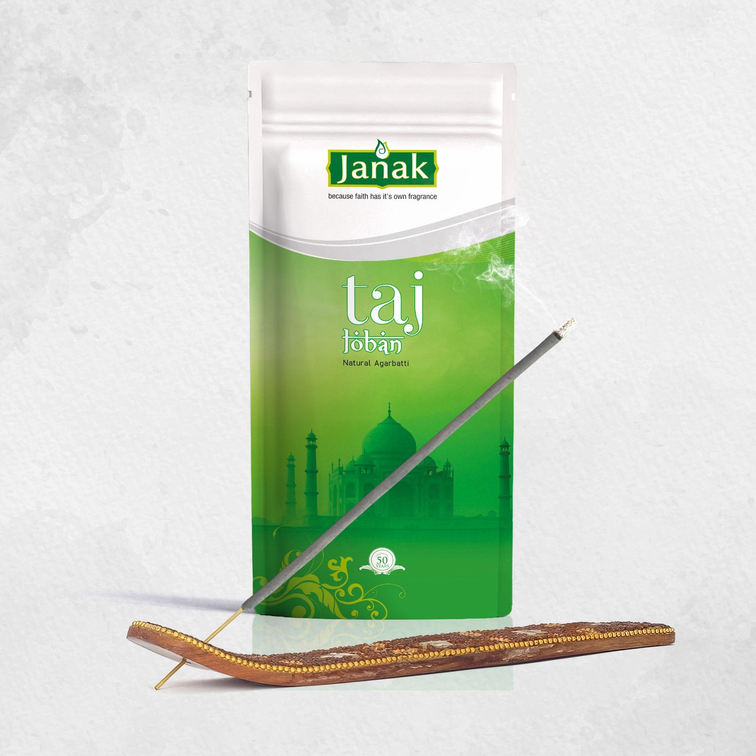Janak Taj Loban Incense Sticks are made with premium loban resin for a rich, traditional aroma. Ideal for pooja, meditation, and purifying your space. They burn slowly, releasing a calming, temple-like fragrance.