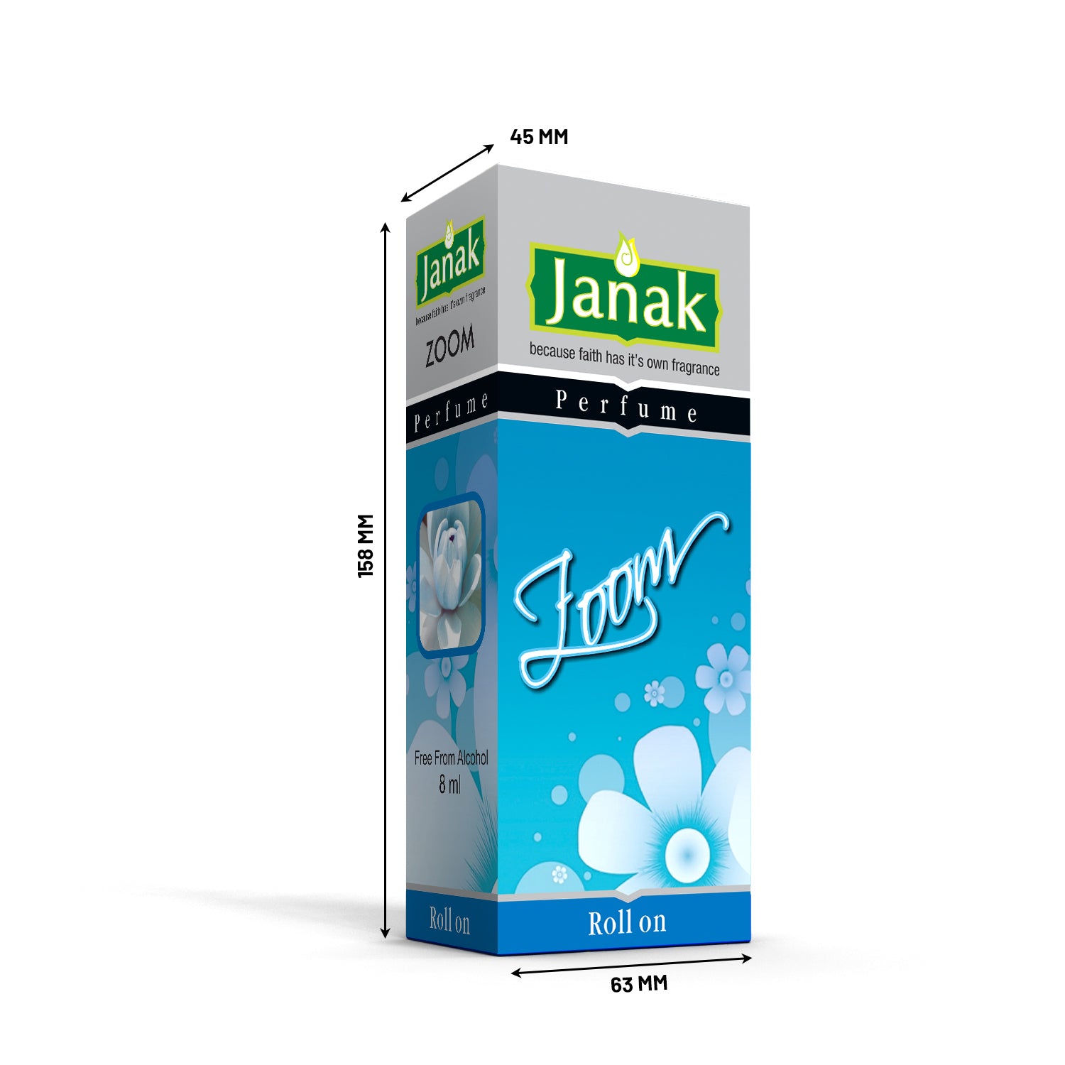 Janak Zoom Perfume gives you a bold, long-lasting fragrance that stays with you all day. Perfect for daily wear, office, or evening outings.