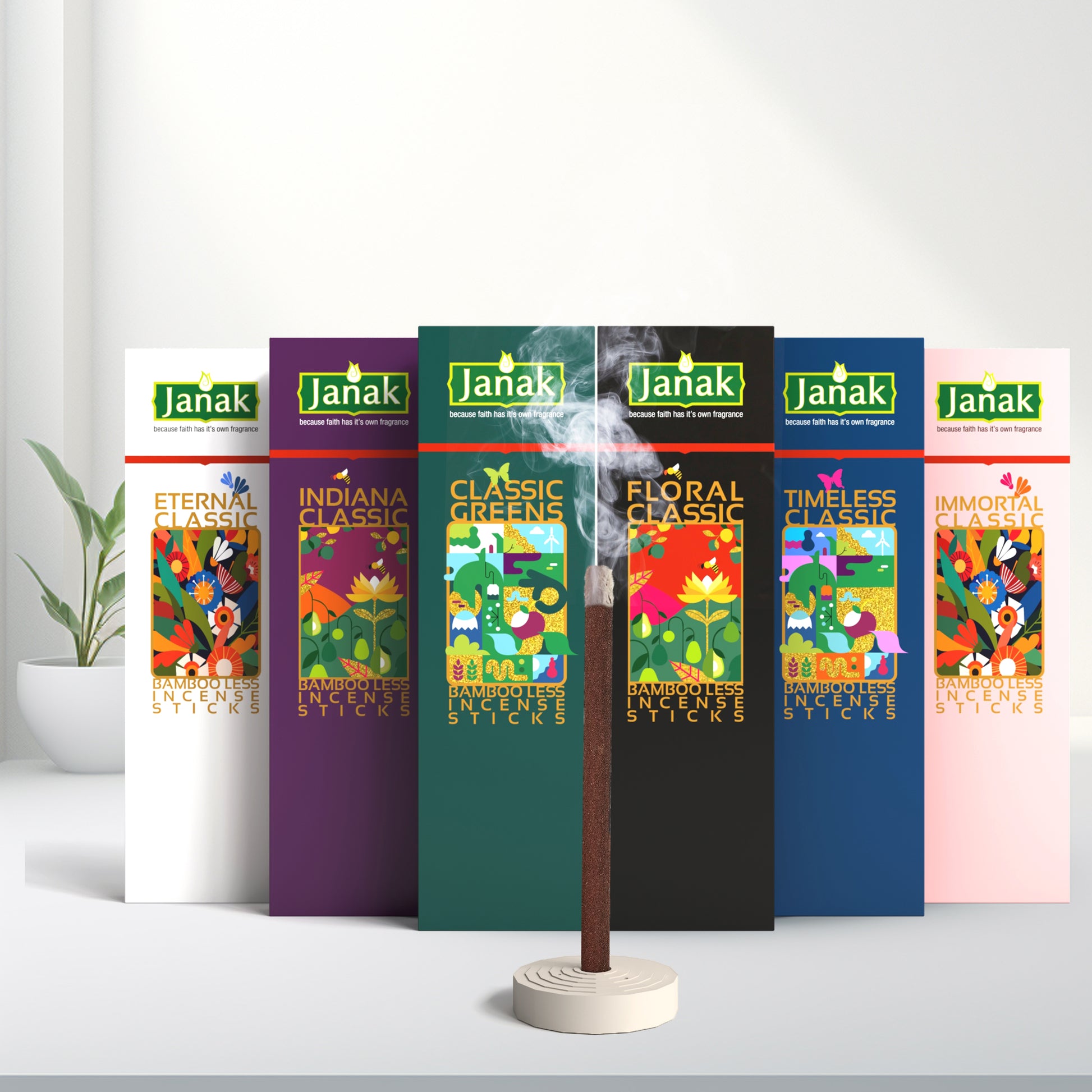 A smoke-light, bambooless incense sticks combo with soothing natural fragrances. Ideal for daily pooja, meditation, or creating a calm home vibe.