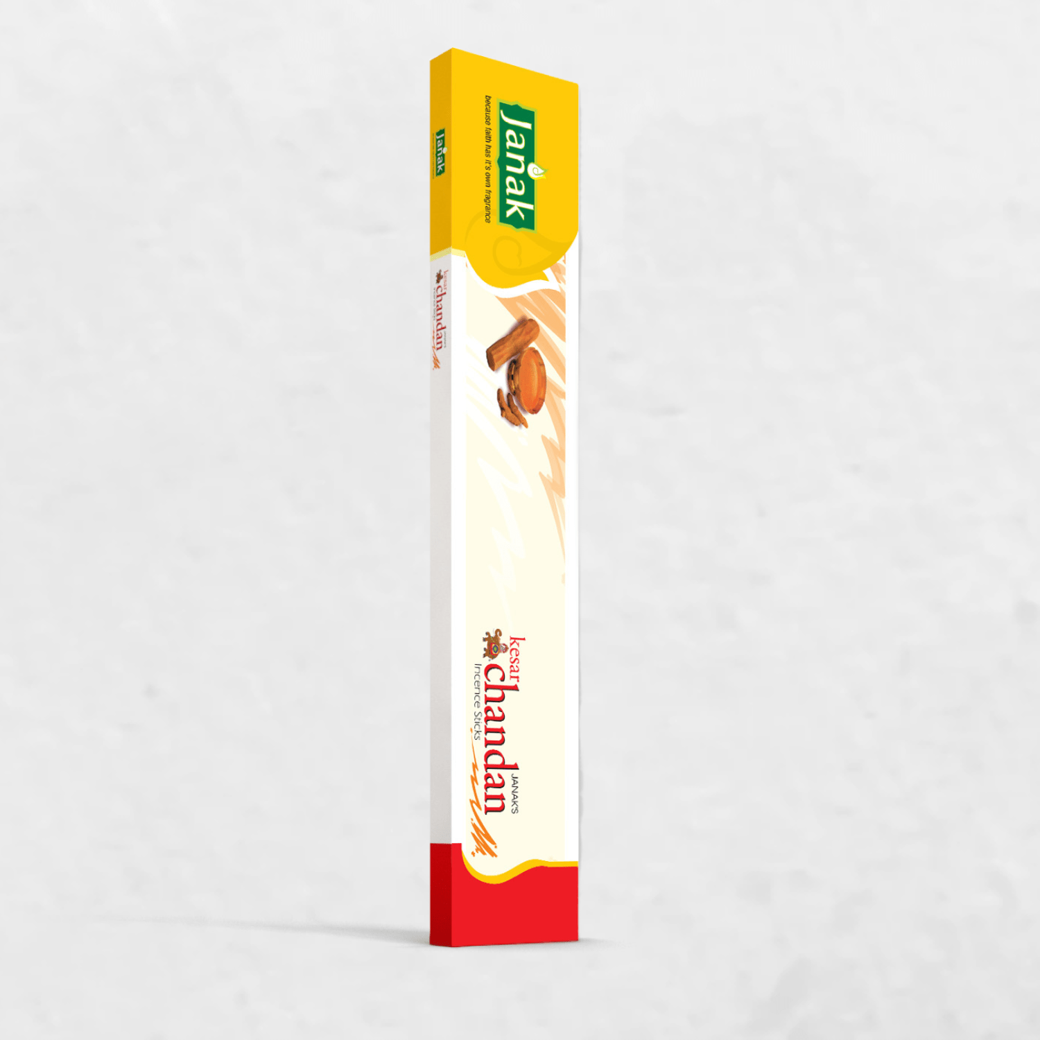 Janak Kesar Chandan Incense Sticks blend the rich scent of saffron with calming sandalwood. Perfect for prayers, meditation, or simply refreshing your space with a soothing aroma.