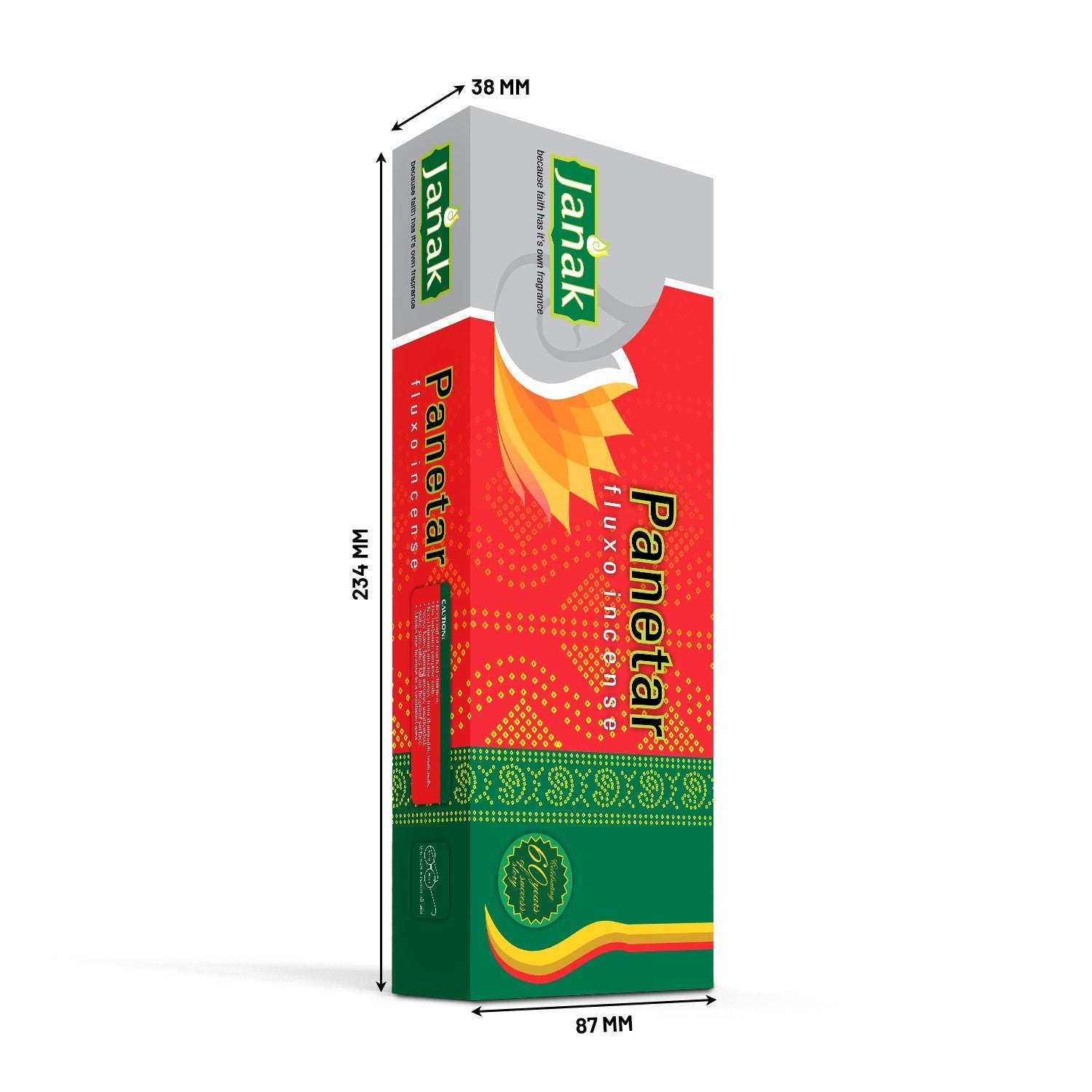 Janak Panetar Incense Stick brings a rich, traditional fragrance that instantly uplifts your space. Ideal for daily puja, meditation, or simply refreshing your home with a calming aroma.