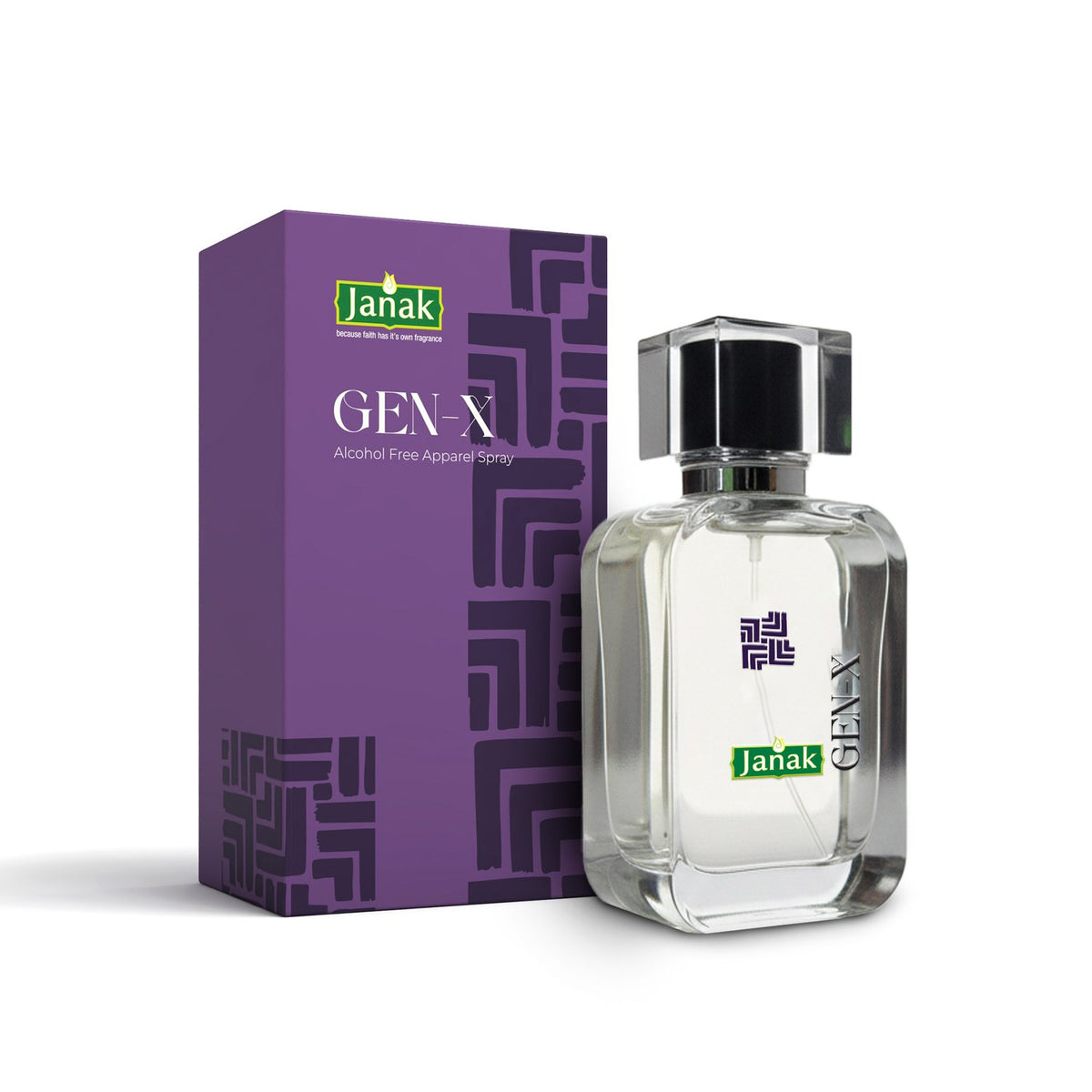 Janak Gen-X & Perspective Alcohol Free Apparel Spray Combo, 2 × 100 ml – Gen-X box with bottle