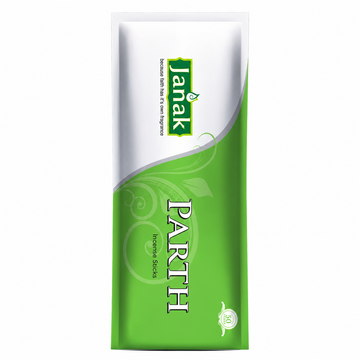 Janak Parth 20g green-and-white pouch, isolated from the company catalogue artwork
