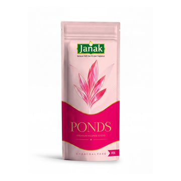 Janak Ponds Charcoal Free Incense Sticks 100 g Jumbo Pouch, new pink pack, front view