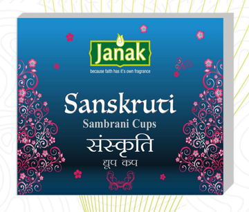 Janak Sanskruti Sambrani Cups - blue product pack