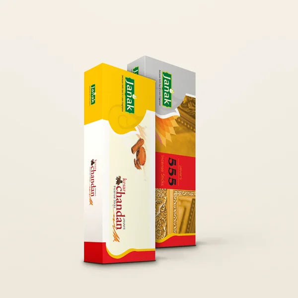 Keshar Chandan (250g) & 555 (250g) Incense Sticks Combo with Jumbo Pouch